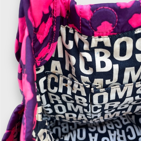 2010 Marc by Marc Jacobs Pink Quilted Heart-Print Nylon Tote - Picture 11 of 11